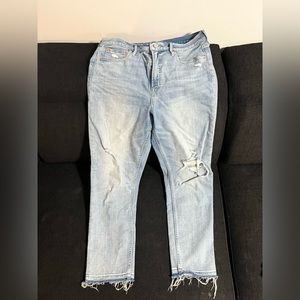 Gap light wash cigarette jeans